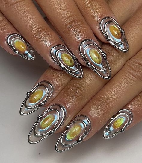 Beauty And The Beast Nails, Witchy Nails, Space Nails, Nails Yellow, Nail Swag, Minimalist Nails, Manicure Set, Fire Nails, Dream Nails