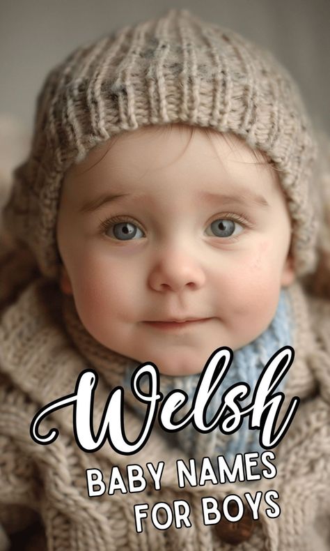 70 Welsh Baby Boy Names with Meanings That You'll Love Welsh Names Boys, Welsh Boy Names, Celtic Boy Names, Welsh Surnames, Baby Bot, Welsh Names, Names For Boys List, Welsh Words, Welsh Baby Names