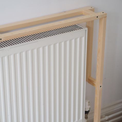 Instagrammer shares pre-cut panels hack for creating DIY radiator cover Diy Radiator Cover, Heater Cover, Diy Ikea, Hallway Ideas Entrance Interior Design, Wood Cover, Radiator Cover, Living Room On A Budget, Studio Apartment Decorating, Hallway Ideas Entrance Narrow