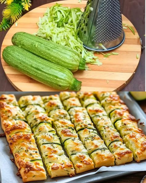 These cheesy zucchini breadsticks are a delicious low-carb alternative to traditional breadsticks. Packed with zucchini, mozzarella, and Parmesan, they’re crispy, flavorful, and perfect as a snack, appetizer, or side dish. Preparation Time: 15 minutes Cook Time: 20 minutes Total Time: 35 minutes Servings: 4 Ingredients Zucchini: 2 cups, shredded and firmly packed Egg: 1 large Almond Flour: ¼ cup Mozzarella Cheese: 4 ounces, shredded (divided) Parmesan Cheese: ¼ cup, shredded Italian Seasoning: 1 Cheesy Zucchini Breadsticks, Zucchini Garlic Bites Recipe, Zucchini Breadsticks, Zucchini Sticks, Carb Alternatives, Cheesy Zucchini, Italian Spices, Shredded Zucchini, Cooked Veggies