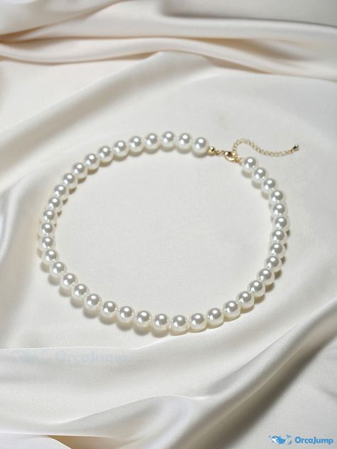 OrcaJump - Faux Pearl Beaded Choker Necklace Product Description Gender Women Style Elegant Details Pearls Type Beaded Material Plastic Color White Size Chart INCH CM Length Size 18.6-21 inch one-size Length Size 47.2-53.4 cm one-size Details Pictures Similar Products h2 { text-align: center; } /* 换行 */ li{ white-space: normal; word-break: break-all; word-wrap: break-word; } .red-box { width: 100%; display: flex; flex-direction: row; flex-wrap: wrap; justify-content: center; } .red-box > div { w Beaded Jewelry White, Beaded Necklace Pearl, White Beaded Jewelry, White Beads Necklace, White Bead Bracelet, White Bead Necklace, Big Pearl Necklace, Pulseras Kandi, Pearl Beads Necklace