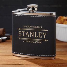 Stanford Engraved Black Hip Flask Groomsmen Gift Groomsmen Gift Ideas, Groomsmen Gifts Flask, Top Wedding Registry Items, Best Groomsmen Gifts, Groomsmen Flask, Whiskey Flask, Custom Flask, Engraved Flasks, Top Wedding Trends