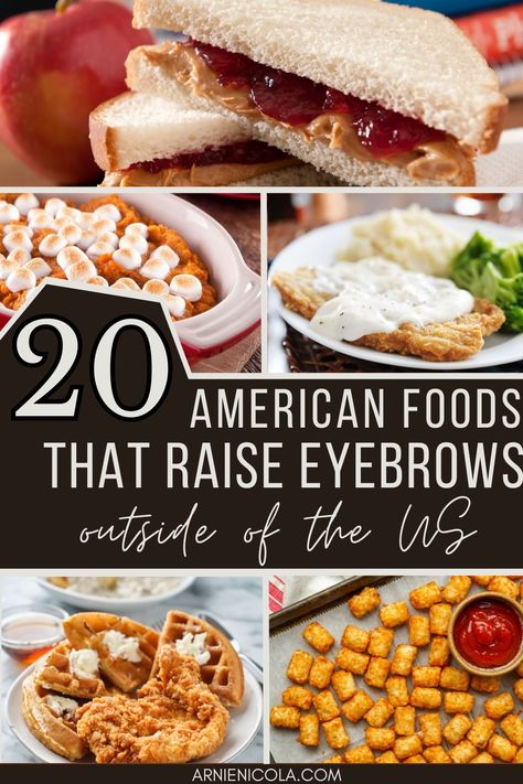 What exactly is American food? It can sometimes be a challenge to define because of the country’s expansive landscape and diversity, all of which contribute to the national cuisine. But America has unique delicacies and treats that can rarely be found anywhere else and haven’t won over global tastebuds., american foods banned in other countries, american foods classic Raise Eyebrows, Boxed Mac And Cheese, American Foods, Grilling Sides, Healthy Food Inspiration, Ambrosia Salad, School Cafeteria, Healthy Grilling, Chicken And Waffles