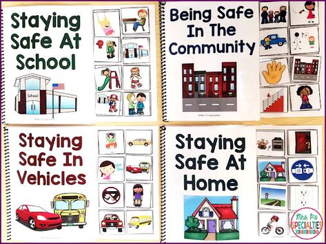 Community Safety Activities, Rules For School, Safety Rules At Home, Safety Town, Functional Academics, Adaptive Books, Teaching Safety, Safety Rules For Kids, Street Safety