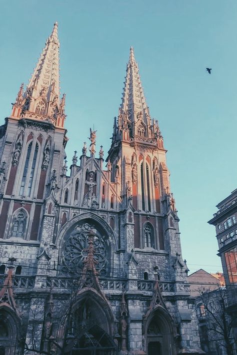 Kiev Ukraine Aesthetic, Kiev Aesthetic, Ukraine Aesthetic, Neo Gothic Architecture, City Scenery, Neo Gothic, Moving Abroad, Europe Aesthetic, Scenery Photography