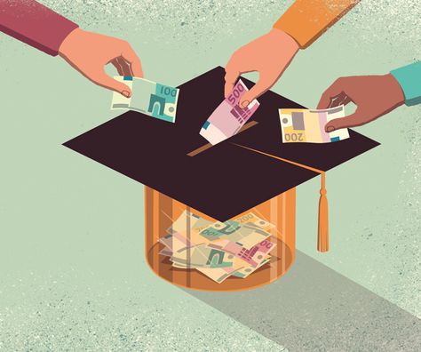 DAVIDE BONAZZI ILLUSTRATION: PRICE OF EDUCATION Metaphor Illustration, Davide Bonazzi, Satirical Illustrations, Anti Corruption, Meaningful Pictures, Visual Metaphor, Isometric Design, Conceptual Illustration, Design Editorial