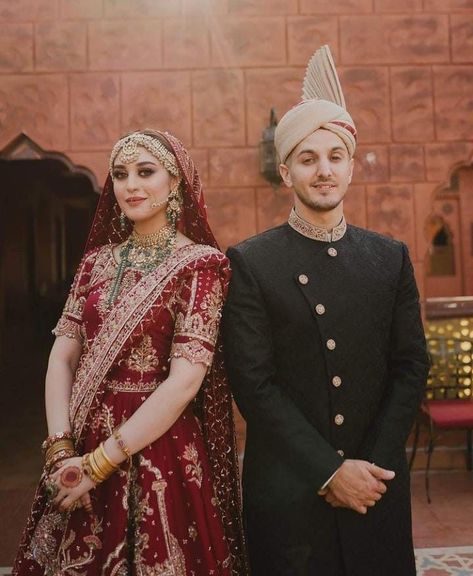 Latest Bridal Dresses: Which One Is Right For You? Most Fabulous & Gorgeous Bridal Wedding Dresses Laraib Rahim, Photoshoot Bride And Groom, Pakistani Aesthetic, Indian Groom Dress, Bride Groom Poses, Couple Aesthetics, Red Bridal Dress, Bridal Attire, Latest Bridal Dresses