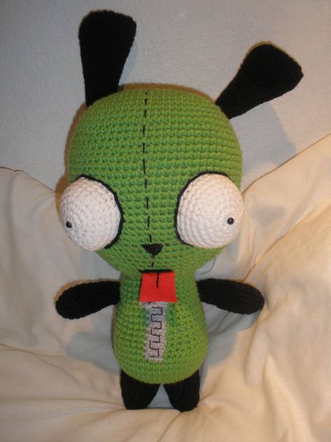 Invader Zim Gir, Zim Gir, Knit Ideas, Kawaii Crochet, Crochet Things, Sock Animals, Invader Zim, In Disguise, Fun Crochet Projects