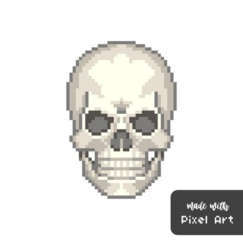 Skull Pixel Art, Skeleton King, 8bit Art, Pixel Drawing, Pix Art, Art Apps, Pixel Design, Pixel Art Games, Needlepoint Tapestry