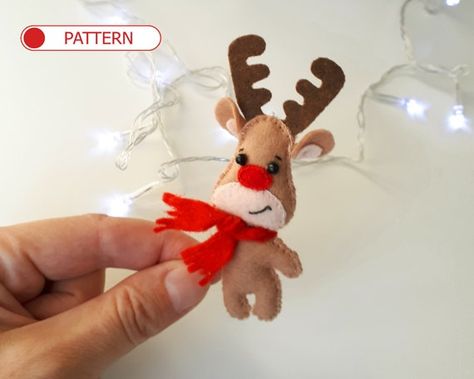 Check out this item in my Etsy shop https://www.etsy.com/listing/1117977053/christmas-ornaments-felt-pattern Felt Reindeer Ornaments, Felt Reindeer Pattern, Reindeer Christmas Ornaments, Christmas Ornaments Felt, Felt Reindeer, Cute Ornaments, Christmas Ornaments Patterns, Christmas Decora, Christmas Reindeer Decorations