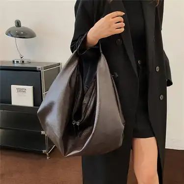 Chic Women's Tote Bag Fashionable Faux Leather Shoulder Bag - Temu United Travel Tote Bag, Classic Handbags, Liberia, Shoulder Bags For Women, Leather Handbags Crossbody, Bhutan, Libya, Black Shoulder Bag, Types Of Bag