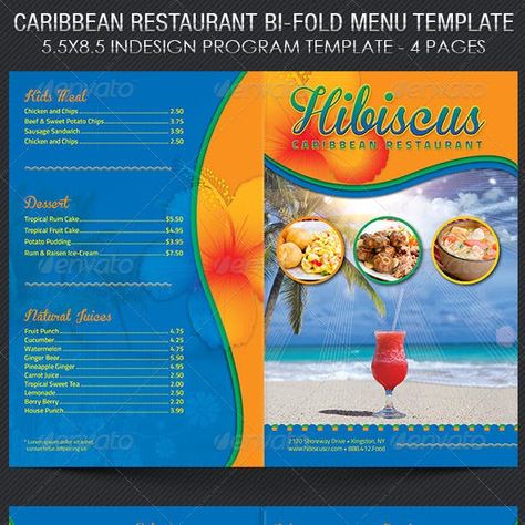 Caribbean Restaurant Menu Template Jamaican Restaurant, Caribbean Restaurant, Take Out Menu, Potato Pudding, Chicken And Chips, Menu Flyer, Menu Layout, Sausage Sandwiches, Restaurant Menu Template