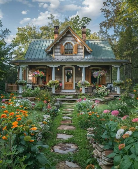 Cute Bungalow, Cottage Photos, Fabulous Homes, Cottagecore House, Pretty Homes, House Vibes, Cottage Life, Dream Cottage, Art Things