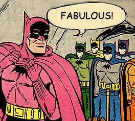 Holy Pink, Batman! | Pink Makes Me Happy Comic Pop Art, Pop Art Comic, Old Comics, Im Batman, Dc Memes, Retro Comic, Lego Batman, Archie Comics, Comic Panels