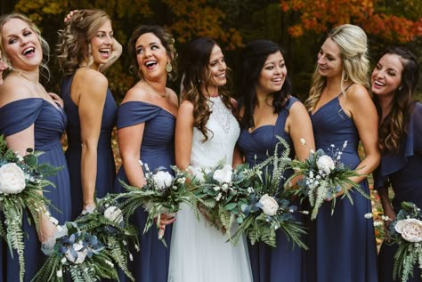 Azazie Bridesmaid Dresses: Stormy. Fall Wedding. Azazie Stormy Bridesmaid, Multishade Bridesmaid Dresses, Blue Azazie Bridesmaid Dresses, Storm Blue Bridesmaid Dress, Azazie Stormy, Stormy Wedding Colors, Slate Blue Fall Wedding, Navy Blue Bridesmaid Dresses Fall, Stormy Blue Wedding