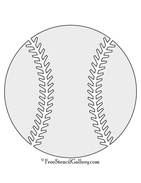 Baseball Stencil Printable Baseball, Baseball Wood Projects, Baseball Printables Free Templates, Baseball Silhouette, Baseball Stencil, Baseball Stencil Templates, Baseball Outline, Free Baseball Svg Files For Cricut, Baseball Printables