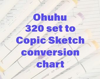 Ohuhu Markers, Copic Sketch, Copic Coloring, Alcohol Markers, Conversion Chart, Marking Tools, Pen Tool, Copic Markers, Copic