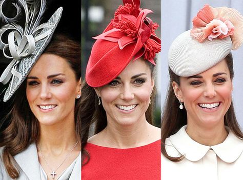 I like how she reminds us of Black women in church on Sunday...Every fascinator Kate Middleton has ever worn. Women Wearing Hats, Hat Kate, Fascinator Ideas, Kate Middleton Hats, Elisabeth Ii, Fact Of The Day, Design Moda, Tea Party Hats, Kentucky Derby Hats