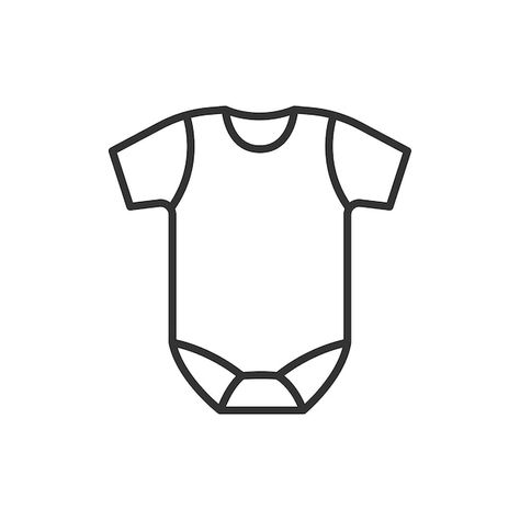 Vector short sleeve baby bodysuit vector... | Premium Vector #Freepik #vector #baby-bodysuit #romper #baby-body #baby-shirt Baby Body Drawing, Baby Onesie Template, Baby Cha, Baby Boy Birthday Cake, Vowel Worksheets, Baby Jumper, Shirt Drawing, Print Outs, Baby Drawing