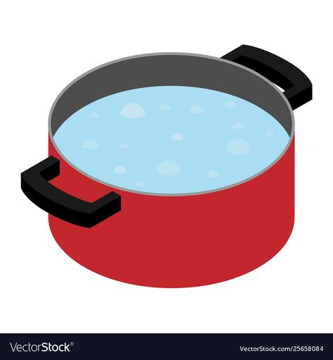 Boiling Water Illustration, Boiling Water, Pot Illustration, Red Pan, Pot Image, Water Boiling, Water Illustration, Cooking Pot, Free Clip Art