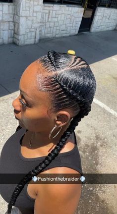 Two feedin braids cute for women and girls of all ages. Two Feedin Braids, Braids Hairstyles Natural Hair, 2 Feed In Braids, Hairstyles Designs, Feedin Cornrows, Cornrow Hairstyle, Feedin Braids, Cornrow Braid Styles, Cornrows Natural Hair