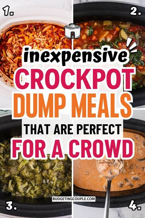 Looking for a lazy meal for a crowd? This crockpot recipe for a crowd is just what you need! Whether it's a family gathering or a busy weeknight, these crockpot meals to feed a crowd are perfect. They require minimal prep and serve up delicious flavors. From hearty comfort food to light options, you'll find crockpot meals that feed a crowd, making them ideal for quick dinners for a crowd. Cheap Large Meals For A Crowd, Potluck Dinners For A Crowd, Large Crockpot Meals For A Crowd, Cheap Meals To Make For A Crowd, Cheapest Meals For A Crowd, Large Group Crockpot Meals, Dinners For Crowds, Easy Crowd Dinners, Crockpot Meal To Feed A Crowd