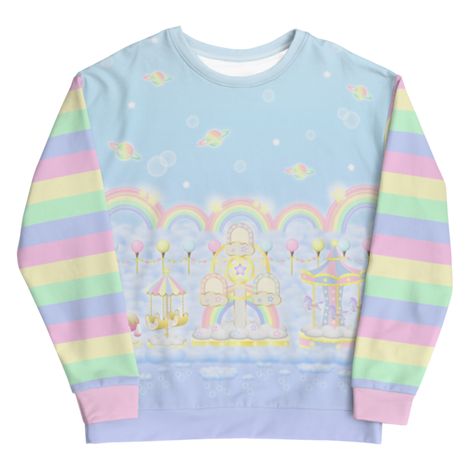 pastel carnival sweatshirt on Storenvy Kawaii Clothes Goth, Silly Clothes, Art Outfits, Pastel Outfit, Kawaii Fashion Outfits, Zooey Deschanel, Themed Outfits, Really Cute Outfits, Kawaii Clothes