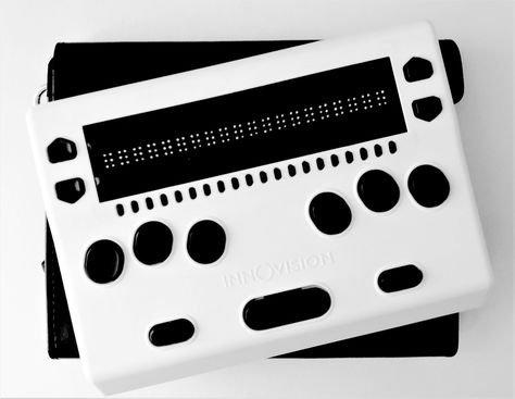 Braille Me is a new refreshable braille reader from Innovision, based in India. Through their groundbreaking new technology, using magnetic force to power the braille display, the Braille Me has slashed costs, while keeping a high quality display. Braille Display, Braille Reader, Braille Literacy, Magnetic Force, Devices Design, Universal Design, New Technology, Literacy, Force