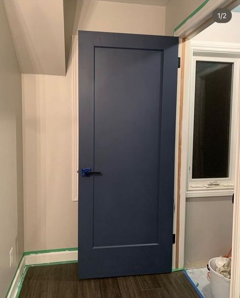 Follow for our rental transformations on Instagram @daytripperairbnb Bm Newburyport Blue, Newburyport Blue Benjamin Moore, Newburyport Blue, Blue Benjamin Moore, Benjamin Moore Blue, Painting 101, Rv Renovation, Loft Space, Rv Renovations