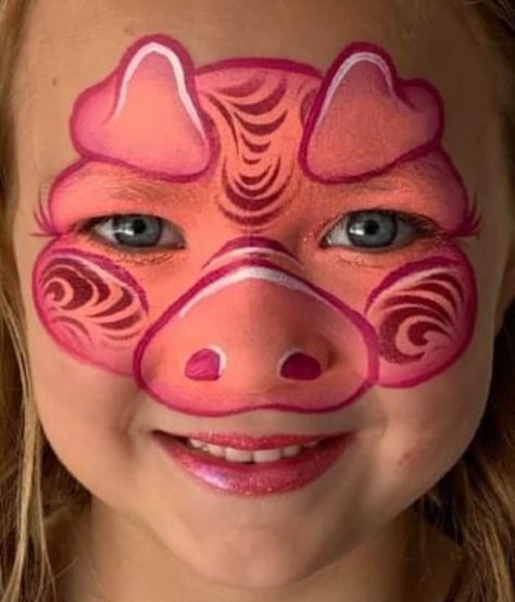 Pig Nose Makeup, Goat Face Paint, Farm Animal Face Paint, Pig Face Paint, Pig Makeup, Mouse Face Paint, Animal Face Paintings, Pig Face, Sing 2