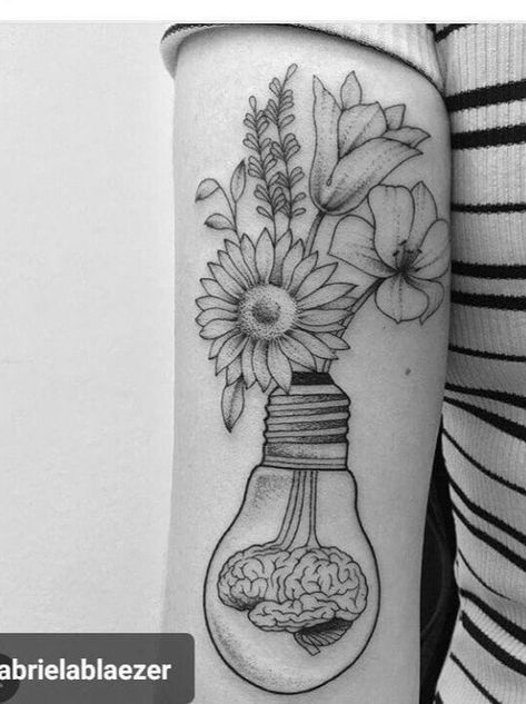 Psychology Tattoo, Brain Tattoo, Health Tattoo, Bottle Tattoo, Daisy Tattoo, Elephant Tattoos, Discreet Tattoos, Tattoo Feminina, Piercing Tattoo