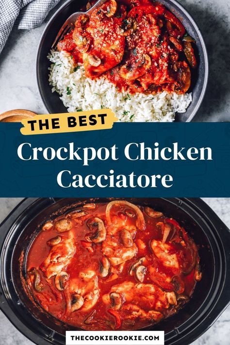 Crockpot Chicken Catchatori Recipe, Chicken Cacciatore In Crockpot, Easy Chicken Cacciatore Recipe Crockpot, Southern Living Crockpot Recipes, Easy Chicken Catchatori Recipe, Crockpot Chicken And Tomatoes, Crockpot Chicken Cattitore Recipes, Chicken Cacciatore Recipes, Chicken Cacciatore Crock Pot Slow Cooker