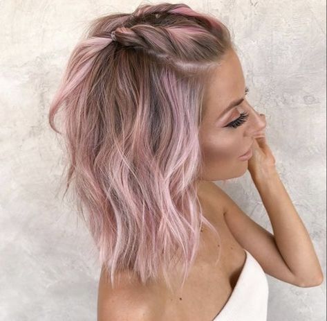 Dusty Rose Hair, Dusty Pink Hair, Dreamy Hair, Red Hair Inspiration, Ballet Hairstyles, Brisbane Wedding, Haircuts For Long Hair With Layers, Pastel Pink Hair, Hair Color Pink