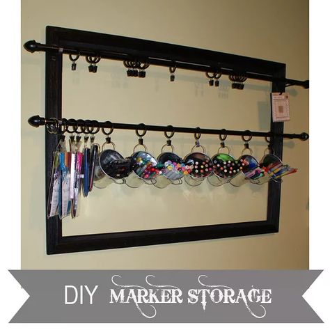 Check out these practical storage solutions! Diy Marker Storage, Craft Room Organization Storage, Diy Marker, Craft Supply Storage, Marker Storage, Organize Craft Supplies, Pencil Storage, Diy Store, Craft Room Storage