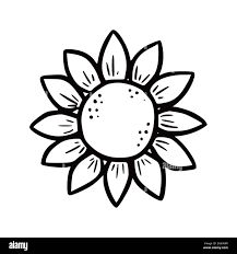 Sunflower Outline Drawing Simple, Sunflower Doodle, Sunflower Sketches, Simple Sunflower, Sunflower Illustration, Sunflower Drawing, Flower Drawing Tutorials, Sunflower Cards, Doodle Tattoo