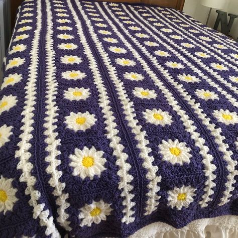 HANDMADE, BRAND NEW, Large, GRANNY SQUARE Afghan Throw, UNIQUE ART PIECE,Retro Everything Purple, Granny Square Crochet Afghan, Unique Crochet Blanket, Quick Crochet Blanket, Modern Crochet Blanket, Crochet Throw Pattern, Afghan Throw Blanket, Granny Square Afghan, Crochet Blanket Designs