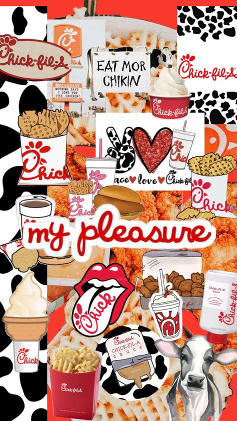 #chickfila #chickfilavibes #mypleasure Cute Food Wallpaper, Eat More Chicken, Chick Fil A Sauce, Iphone Wallpaper Preppy, Cute Images For Wallpaper, Cute Backgrounds For Iphone, Halloween Wallpaper Backgrounds, Iphone Wallpaper Hipster, Cute Christmas Wallpaper