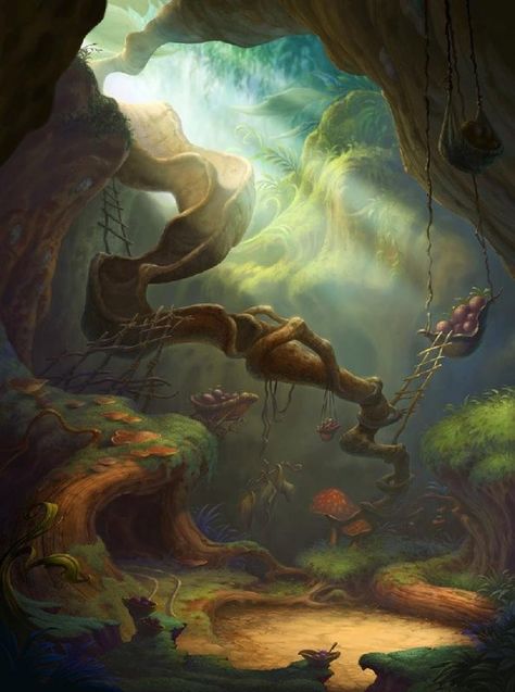 Pixie Hollow Concept Art, Disney Fairies Books, Disney Fairies Aesthetic, Disney Fairies Wallpaper, Disney Fairies Art, Fairy Magic Mystical Forest, Pixie Hollow Aesthetic, Fairy Jungle, The Art Of Disney Fairies