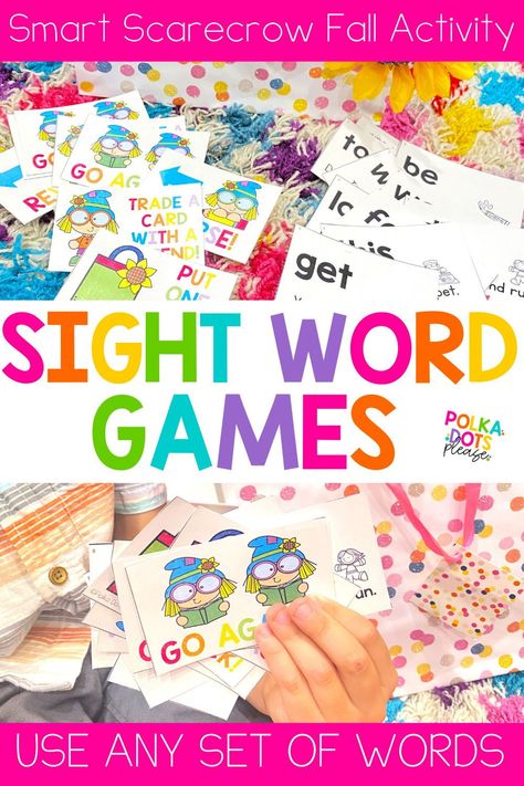 When working on skills like sight words, young students need lots of practice and repetition.  Set aside the drill and kill of flashcards and play games instead! These fun and engaging Fall Sight Word Games will get your readers working with words without realizing how much they are learning. Perfect for kindergarten, first grade and second grade students. These games make a great literacy center, small group activity, morning tun or early finisher activity. Great for homeschooling families too. Sight Word Practice First Grade, Reading Small Groups Kindergarten, Sight Word Games For Kindergarten, Free Sight Word Games, First Grade Games, Centers First Grade, Reading Tools, Sight Word Centers, September Activities