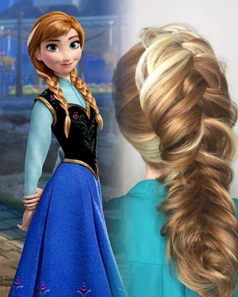 Anna Rainbow Hair Ideas, Anna Hair, Disney Hair, Bridesmaid Ideas, Ginger Hair Color, Princess Hairstyles, Clothing Outfits, Hair Coloring, Styling Products