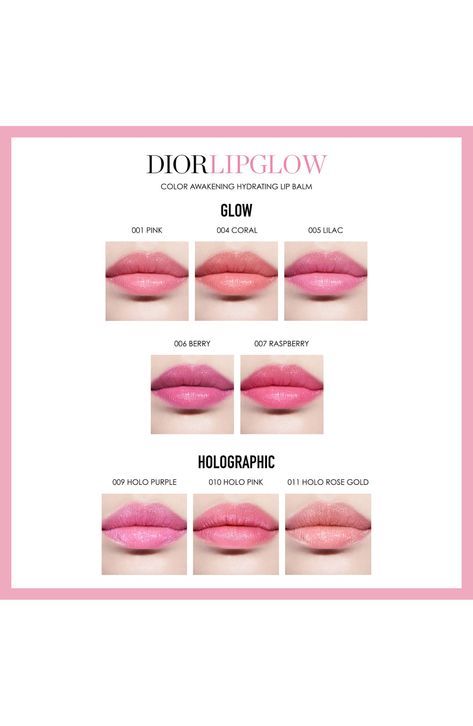 Dior Pink Lipstick, Dior Addict Lipstick, Gold Glow, Glow Balm, Dior Lip, Dior Addict Lip Glow, Dior Lip Glow, True Summer, Color Lip Balm