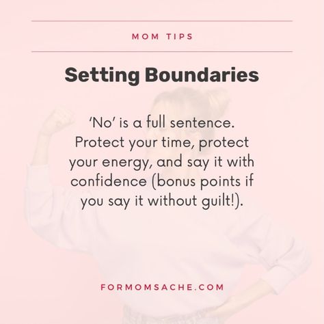 🛑 Setting Boundaries 101: 🛑 ‘No’ is a full sentence, mama. 💁‍♀️ Protect your time, protect your energy, and say it with confidence. You’re not obligated to explain or overthink it (extra credit if you say it without guilt!). ✨ Remember, when you set boundaries, you’re making space for what truly matters—you and your sanity. So go ahead, flex that “no” power! 💪 How do you protect your time? Share your tips below! ⬇️ Follow @formomsache for more boundary setting tips and let’s thrive in mot... No Is A Full Sentence, Boundary Setting, Protect Your Energy, Set Boundaries, Extra Credit, Making Space, Sharing Time, Setting Boundaries, Remember When