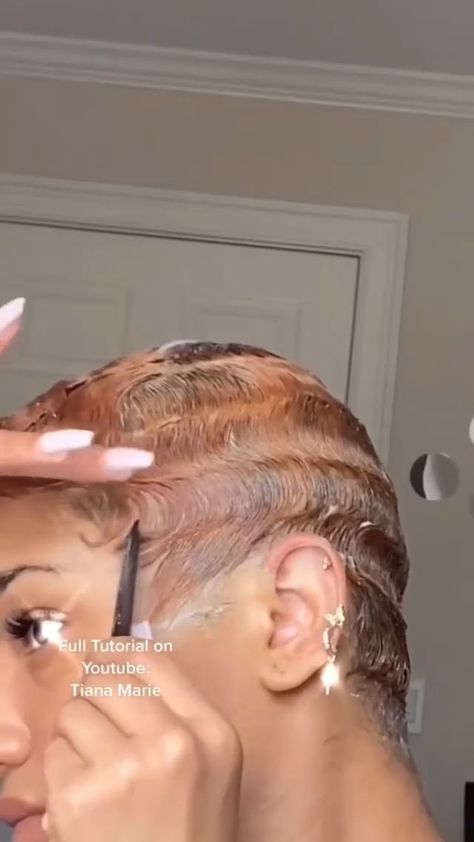 Pin on Pixie Haircuts Voice Of Hair, Finger Waves Short Hair, Natural Hair Haircuts, Short Dyed Hair, Cabello Afro Natural, Finger Wave Hair, Short Hair Designs, Short Natural Curly Hair, Short Shaved Hairstyles