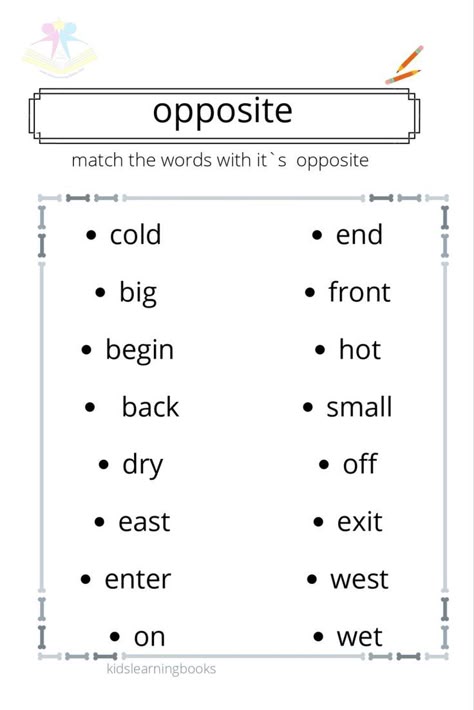 Opposite Words Worksheet, English Conversation Worksheets, Opposite Words For Kids, Opposites Worksheet, Homophones Worksheets, Homophones Words, English Opposite Words, Free Printable Alphabet Worksheets, Words Worksheet