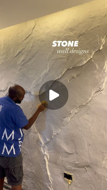 Mjomba Surface Artist on Instagram: "Part 1 of my new stone series Stay tuned for part 2 to watch how I transform the stones with color!  #texturedwalls #interiors #stone #wallart #texturedart" Stone Finish Wall, Sandstone Wall, Stone Wall Design, Stone Interior, Stone Colour, Abstract Art Landscape, Stone Texture, Art Landscape, Artist On Instagram