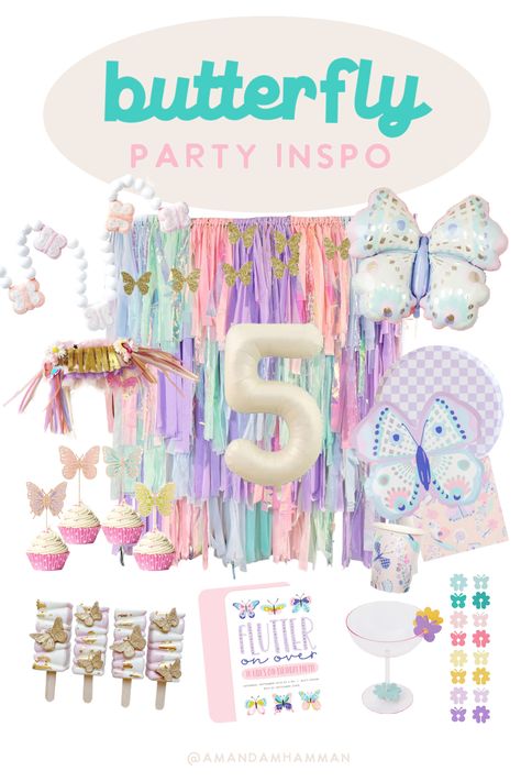 Butterfly Birthday Party Theme, Butterfly Tea Party, Birthday Party Inspiration, Horse Birthday Party, Butterfly Birthday Party Decorations, Butterfly Themed Birthday Party, Butterfly Birthday Theme, Baby Birthday Party Theme, Coachella Party