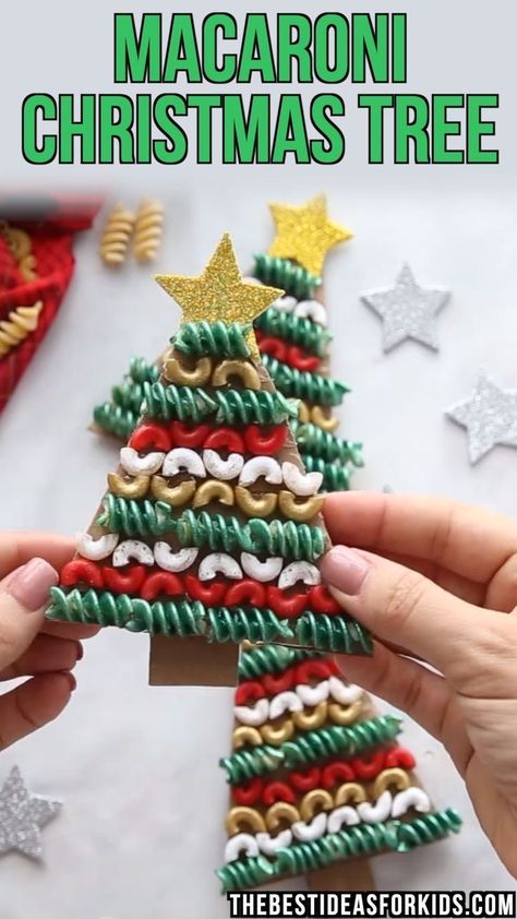 Macaroni Crafts, Jul Diy, Preschool Christmas Crafts, Preschool Christmas, Christmas Ornament Crafts, Christmas Crafts For Kids, Christmas Activities, Crafts Ideas, Xmas Crafts