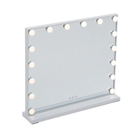 Small Hollywood Mirror, Vanity Hollywood Mirror, Make Up Mirror With Light, Cool Desks, Desk Mirrors, Cute Room Decorations, Things For Your Room, Mirror For Desk, Trendy Bedroom Ideas