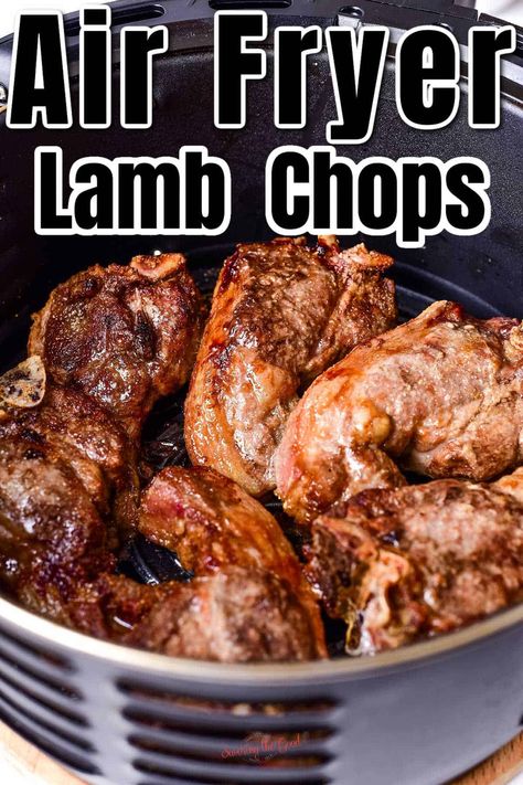 Lamb Chops In Air Fryer, Air Fryer Lamb Chops, Air Fryer Lamb, Lamb Shoulder Chops, Cooking Lamb Chops, Lamb Loin Chops, Lamb Steaks, Lamb Loin, Marinated Lamb