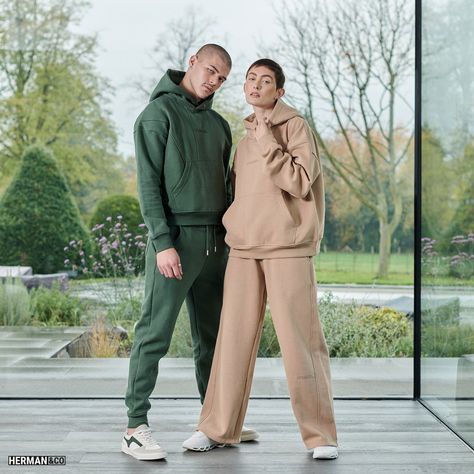 Unisex loungewear by HERMAN, this collection is truly unique as it "FITS FOR ALL". Unisex Loungewear, Creative Video, It Fits, Khaki Pants, Winter Jackets, Lounge Wear, Lounge, Models, Pants